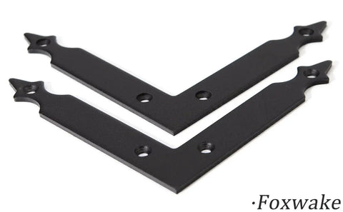 Rustic Barn Door Corner Brackets Set 4.9 In Matte Black L Shape Sliding Door Hardware For Farmhouse Mirrors Frames Garden Gate And Garage 4 Pc