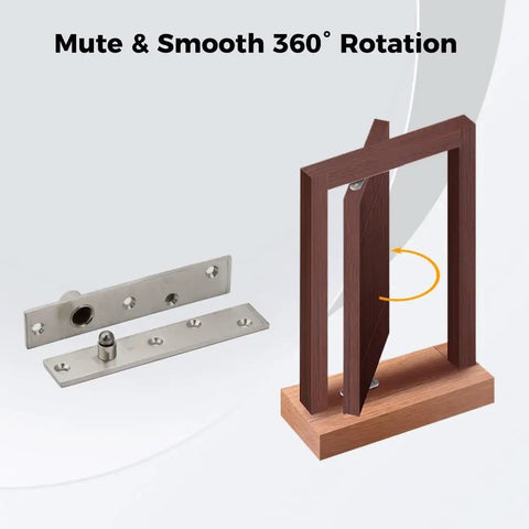 Hidden Bookcase Door Pivot Hinge System For Wood Doors 4 Pack Stainless Steel Heavy Duty Invisible Hinges with simulated wood model