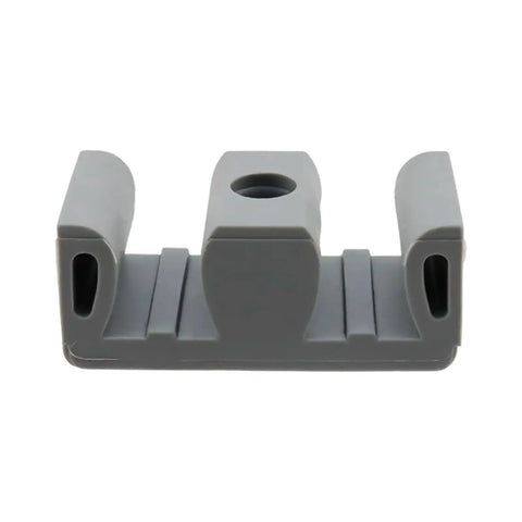 Framed Sliding Shower Door Bumpers Set, Silicone And Plastic Protectors For Glass Shower Doors, 6 Pieces, Grey, Center Hole Visible