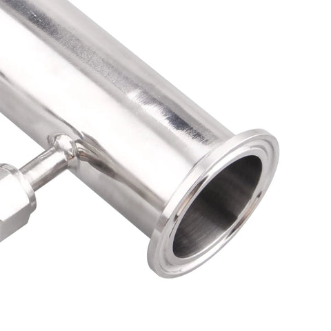 Stainless steel 1.5-inch tri-clamp sanitary valve end with flange