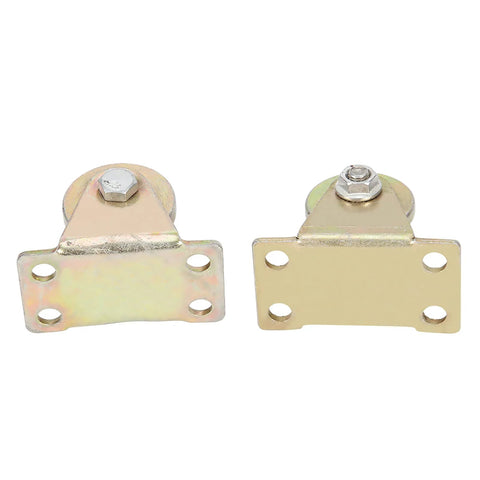 32mm Sliding Gate Roller Set, U Type Groove Wheel Track Rail for Industrial Machines in high-strength steel, front view