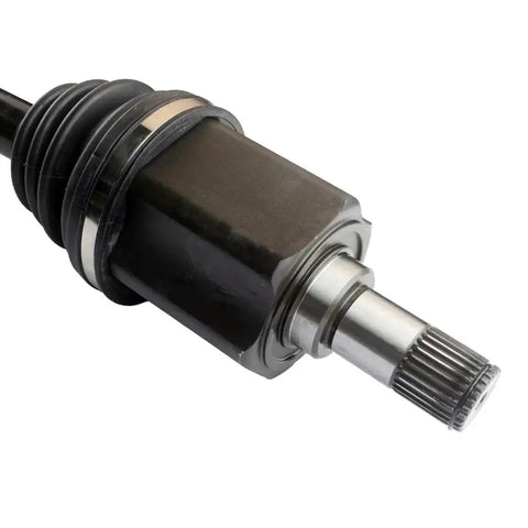 Close-up of CV Axle Assembly 13E005L For 2003 2007 Honda Accord Front Left with premium neoprene boot and splined end