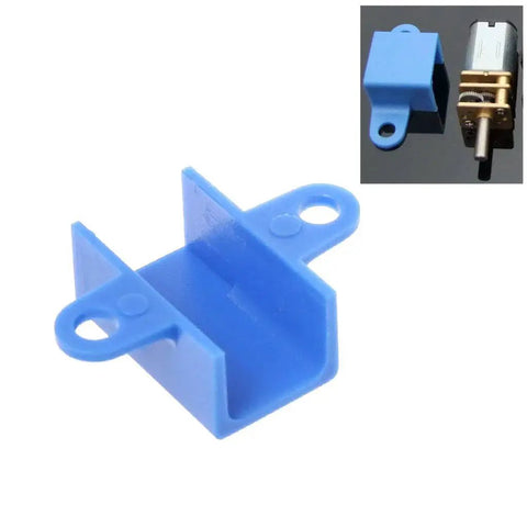 10 Pack N20 Micro Gear Motor Mounting Brackets 12mm Base Frame Holder Mounting Bracket Set With Fixed Hole Design, blue color