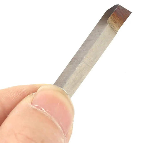 Close-up of Small Lathe Tool For CNC External Turning Made From High Speed Steel Z077 1 Cutting Tool For Boring And Chamfering