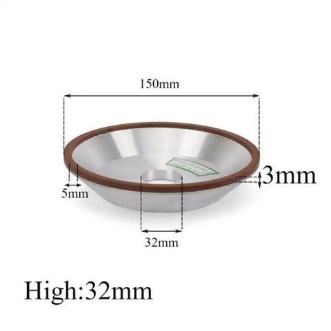 Diamond Grinding Wheel Resin Bond Circle Sharpener For Carbide Metal Tungsten Steel Milling Cutter 150mm 1 Pc