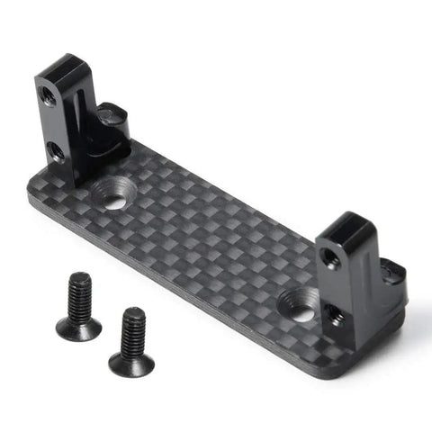 RC servo mount bracket for 1/10 Axial Wraith RR10; black aluminum alloy with two screws