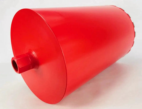 Side view of 11 Inch Diamond Wet Core Drill Bit With One And One Quarter Inch Threaded Shank For Concrete Rebar Asphalt Brick Masonry And Stone Core Drilling Direct Fit For BLUEROCK Z1 Core Drills