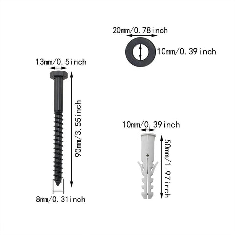 Five Set Barn Door Wall Spacers With Screws Adjustable Spacers For Flat Track Sliding Barn Door Hardware with measurements