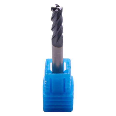 Heavy Duty 5 Piece Solid Carbide End Mills Set AlTiN Coated Square End Mills 4 Flute 30 Degree Helix 3 16th Inch Cutting Diameter
