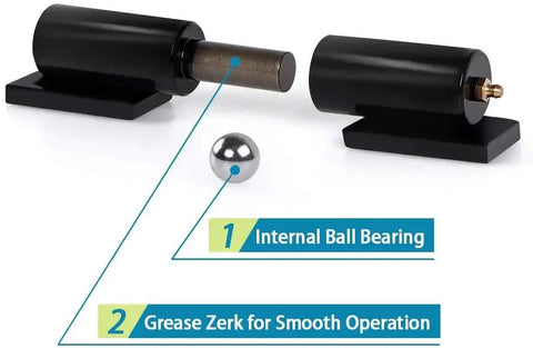 Heavy Duty Weld On Barrel Hinges For 5 Inch Gates And Ramps HLMOptimo 450 Lbs Load Capacity Per Hinge 2 Pack with ball bearing