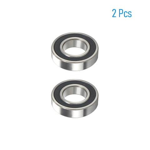Deep groove ball bearing 6908-2RS, 40x62x12mm, chrome steel with black rubber shields, 2 Pcs