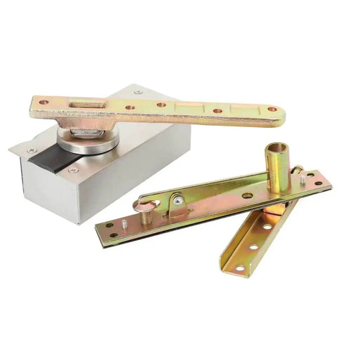 Hidden Pivot Hinges For Heavy Duty Wood Doors Bookcases And Secret Doors With 360 Degree Rotation, stainless steel and cast iron parts