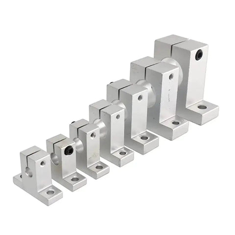 4 Pieces SK20 Aluminum Linear Rail Shaft Supports And 20mm Motion Guides For CNC Machines And 3D Printers, side view
