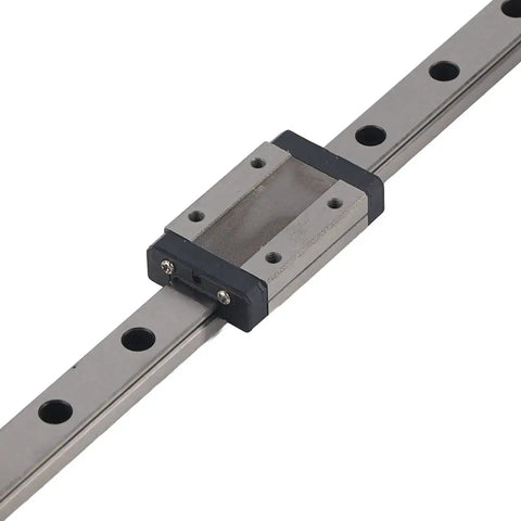 Black Linear Rail Guide 12mm Wide 550mm Length Miniature Precision Linear Motion System With Four Point Contact Block For Small Automation Projects Pro close-up