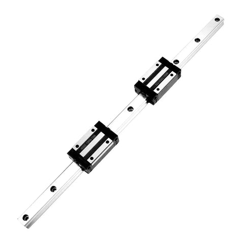 Two Pack 350mm Linear Sliding Rail Guide With Four HGH20CA Carriages For 3D Printers CNC Machines And Routers, Smooth Low Noise Motion, Steel Bearing Rails