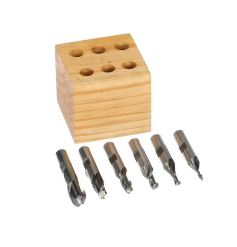 Six Piece Ball Nose End Mill Set Workhorse With Two Flute M2 HSS Bits Ranging From One Eighth To One Half Inch Center Cut Full Radius Edge