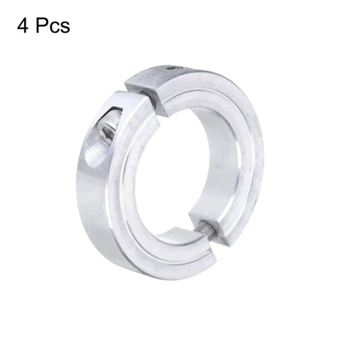 Double Split Clamp On Shaft Collar For 1-1/2 Inch Shaft, Two Piece Clamping Collar, 2-3/8 Inch Outer Diameter, 9/16 Inch Thickness, Aluminum Alloy