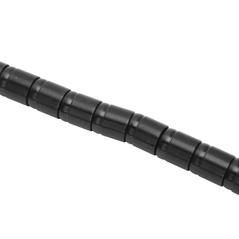 Dial indicator arm, black segmented rod with 360° flexibility and locking collars (close-up)