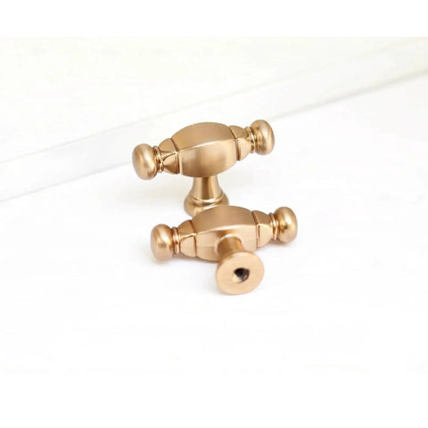 10 Pack Champagne Bronze Bar Cabinet Knobs Zinc Alloy Furniture Drawer Pulls Modern Cabinet Hardware Single Hole Design
