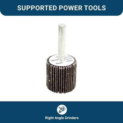 Aluminum Oxide Flap Wheel 1 Inch, 60 Grit for Deburring Sanding Grinding and Paint Removal, 10 Pack with One Quarter Inch Shank.