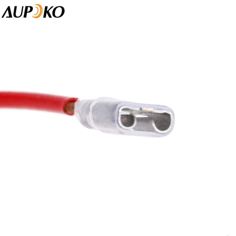 Aupoko patio heater thermocouple end connector on red insulated wire with metal housing and flat terminal