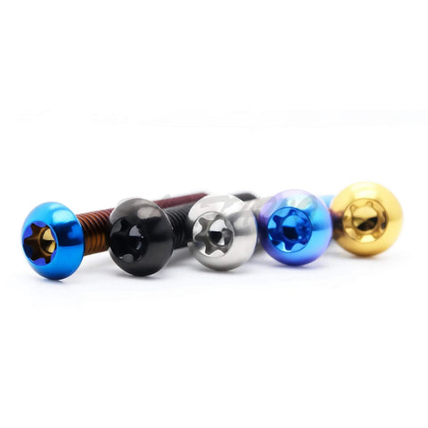 Titanium Alloy Socket Head Cap Screws Set In Ti 6Al 4V Aviation Grade With Blue Purple Anodized Finish M4 M5 M6 M8 Four Pieces CNC Machined