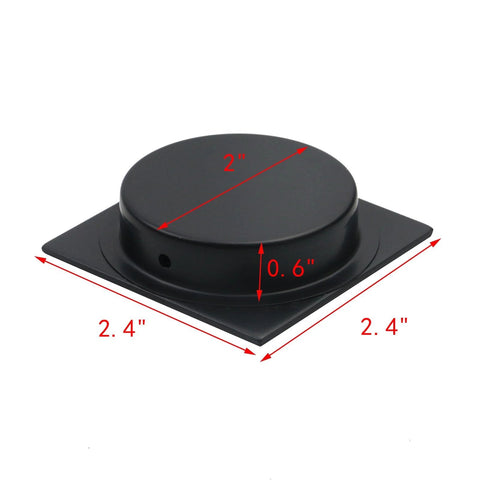 Matte Black 304 Stainless Steel Recessed Cabinet Handles Square Finger Pulls 2.4 X 2.4 Inches dimensions with 0.6 inch depth