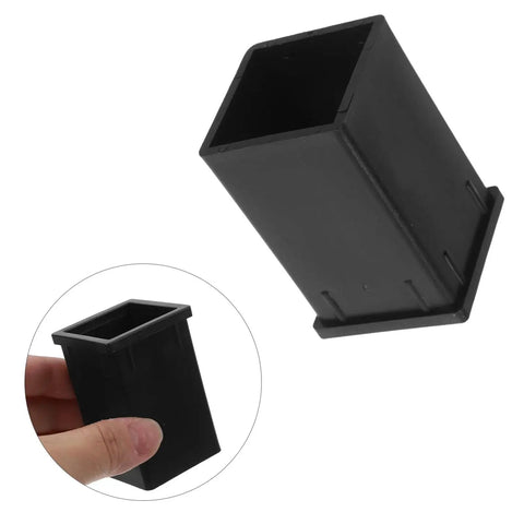 TEHAUX square tube connector sleeve, black plastic, for 1.57x2.36 in square tubing