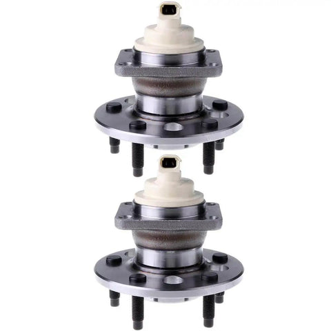 Rear Hub with Sealed Ball Bearing and Wheel Speed Sensor, 5-Lug, Pre-Greased Sealed Bearing Direct Fit 2-Pack for Buick