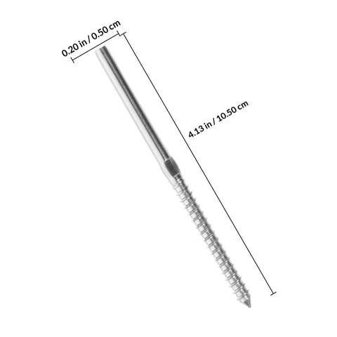 20 Pcs Stainless Steel Left And Right Handed Lag Screws For Deck Cable Railing Hardware Heavy Duty Crimp Threaded Screws Built To Last For Outdoor Wood Stairs Diy Projects