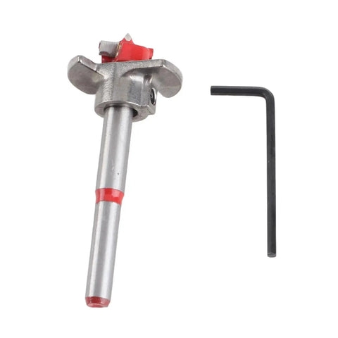 DIY Woodworking Drill Jig For Cabinet Doors And Hinge Holes 15mm Positioning Locator Pocket Hole Jig For Concealed Hinges shown with hex key.