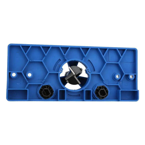 Hinge Boring Jig For Cabinet Doors No Fuss Easy Install Pro Grade Drilling Guide Tool Kit With 35mm Hole Opener, blue plastic bracket