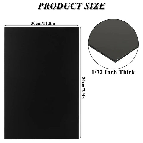 Three Pack Black Anodized 5052 Aluminum Sheets 12 By 8 By One Thirty Second Inch For Laser Engraving Blanks, front view