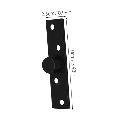 Heavy Duty Stainless Steel Pivot Hinge For Hidden Bookcases And Invisible Door Hardware With Rotatable Design For Secret Doors In Black Finish Durable For Cabinets And Commercial Spaces featuring dimensions visible