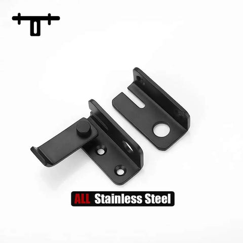 Black Stainless Steel Flip Latch Extra Thick 3mm Heavy Duty Gate And Door Latch With Safety Packlock Hole brushed finish