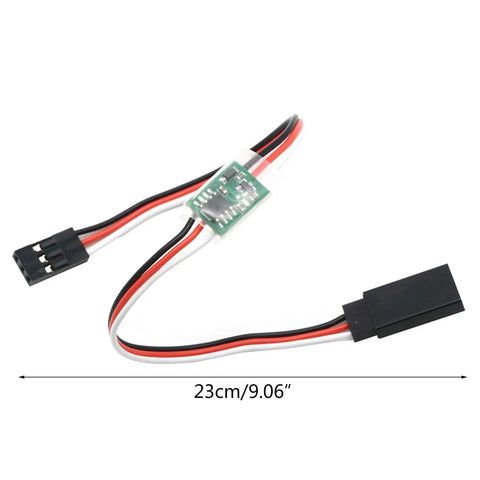 Ultimate Slow Servo Reducer Delay Module for RC Models with 5-6 Volt input, 23cm length, showing connectors and circuitry for model aircraft.