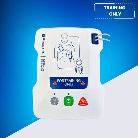 Training AED Ultratrainer For CPR Classes With Integrated Pad Detection Switch And Reusable Training Pads by Prestan