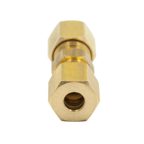 Brass compression tube fitting union, 3/8 in. OD x 3/8 in. OD