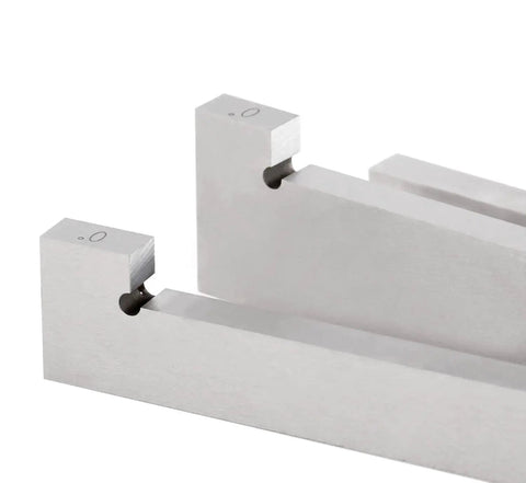 Close-up of 17 Piece Precision Angle Block Set For Milling And Grinding By Accusize Industrial Tools, Hardened HRc 45 To 50 Steel, 0.0001 Inch Accuracy.