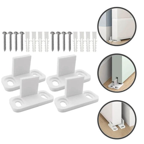 Barn Door Floor Guide for Smooth Sliding Doors, Bottom Guide Floor Mounted Closet Door Hardware With Screws, shown with installation