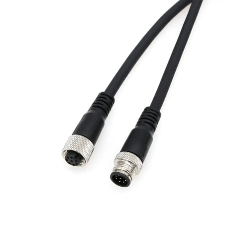 M12 A-Coded 8 Pin Female To 8 Pin Male Shielded Cable For Cognex Sensor Camera Actuator Vision System Industrial Automation