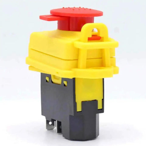 Five Pin 120V 16A Industrial Electromagnetic Switch with Waterproof PVC Cover Push Button On Off Emergency Stop
