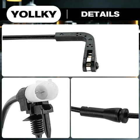 YOLLY rear brake pad wear sensor for Jaguar XE/XF (2016-2018), white connector, black wiring, 1-pack