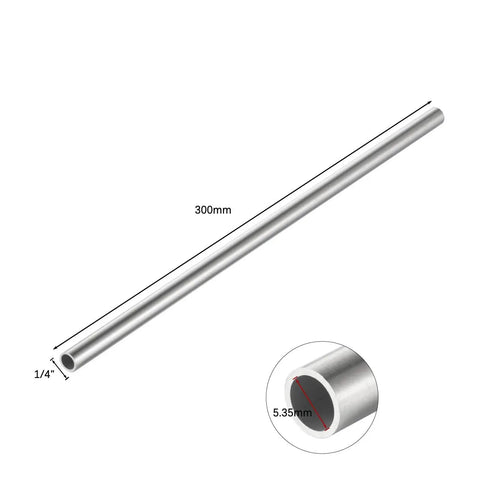 Five Pieces 304 Stainless Steel Round Capillary Tubing One Quarter Inch Outer Diameter By Five Point Three Five Millimeter Inner Diameter Thirty Centimeter Length For Precision Mechanical Work DIY Projects And Crafting With Durable Stainless Steel Tubes