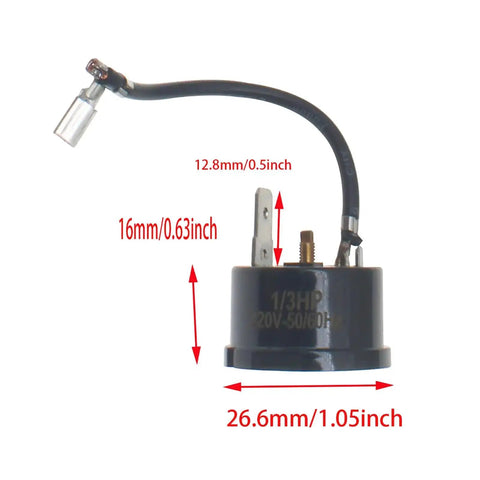 Two Pack Compressor Thermal Overload Protector For Fridge One Third HP Replacement Part With 26mm Diameter And 16mm Height 250W