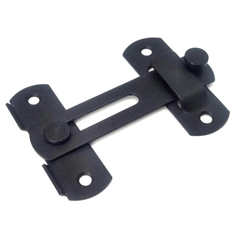 Sturdy Two Pack Sliding Barn Door Lock Set Matte Black 4 Inch By 2 3 Quarter Inch Beefy Gate Latch For Barn Doors Bathrooms Cabinets Outdoor Garage Windows And Sliding Doors Rust Proof Stainless Steel Hardware, matte black latch front view