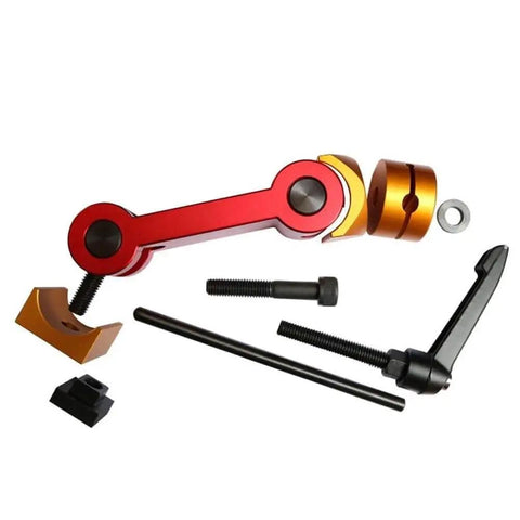 Pro Grade Adjustable 1/2-12 Vise Stop For 5 Axis CNC Mills Table Mounted Red Aluminum Part Stop Precision APM Style