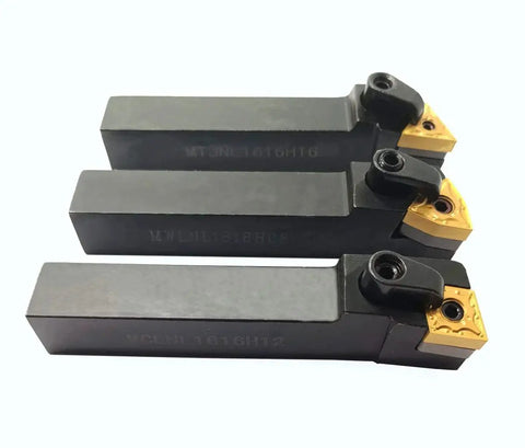 Left Cutting CNC Lathe Excircle Tool Holder Set for Indexable Turning 3 Piece Bundle MTJNL1616H16 MWLNL1616H08 MCLNL1616H12