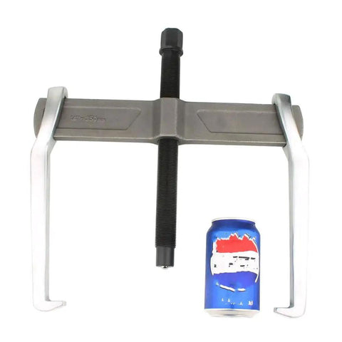 14 Inch Two Jaw Gear Puller For External And Internal Bearing Removal with soda can for scale, Heavy Duty Chrome Vanadium Steel Construction