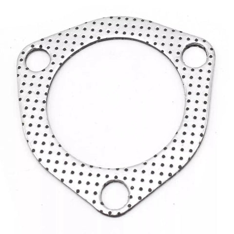 Exhaust gasket, 2.5-inch 3-bolt flange, graphite with steel reinforcement, perforated surface